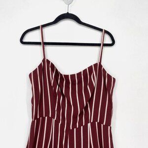 Reformation Women 12 Guatemala Jumpsuit Red Stripe Kismet Wide Leg